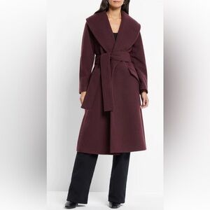 EXPRESS Burgundy Belted Coat